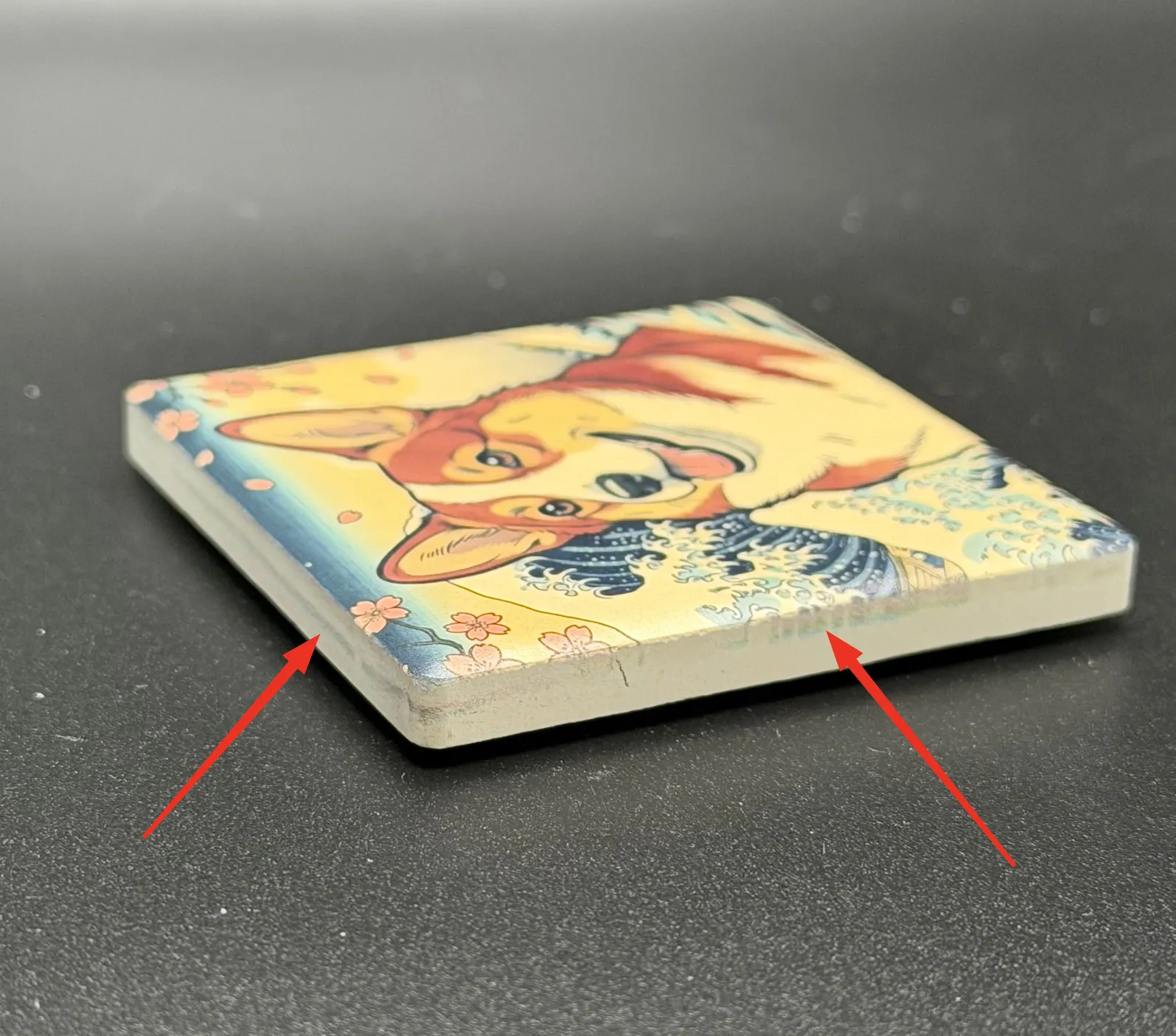 UV Ink Overspray on Ceramic Magnets